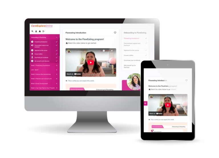 CoreExplore FlowEating Course Mockups